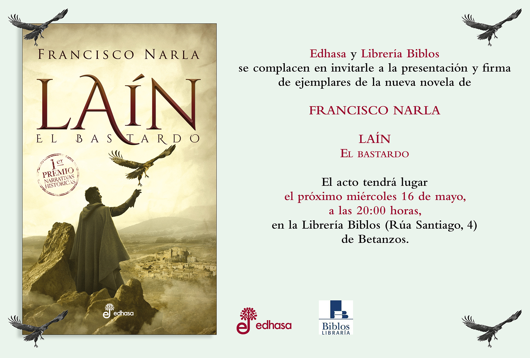 PRESENTACIONES Y FIRMAS DE FRANCISCO NARLA EN MAYO-JUNIO